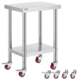 Stainless Steel Rolling Kitchen Work Table Cart