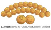 Gold-Plated Lincoln Shield Pennies Set (Lot of 20)