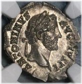 Antoninus Pius Thunderbolt Denarius