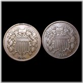Nice Details 1865-1868 Two Cent Piece (2cp) Coin Lot