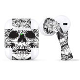 Crazy Lineart Skull Skin Wraps for Apple Airpods