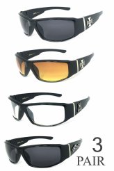 Tri-Lens Sunglasses Set for Men