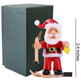 Frosty Santa Glass Figurine