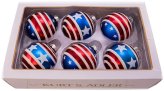 Patriotic Glass Ball Ornaments (Pack of 6) by Kurt S. Adler