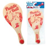 Wooden Paddle Ball Game with Catch Hole