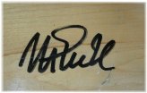 Magic Johnson Autographed Game-Used Forum Floor Piece - Beckett Certified