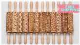 Floral Embossed Wooden Rolling Pin