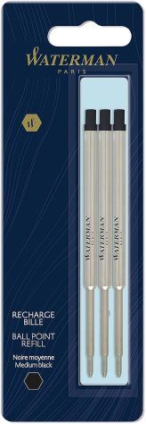 Waterman Black Ballpoint Refill Pack