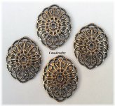 Golden Filigree Oval Set