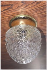 Clear Acorn Bubble Glass Hobnail Ceiling Light