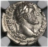 Antoninus Pius Denarius Hybrid Error Pax