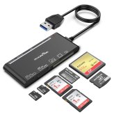 Multi-Format Memory Card Adapter for Mac OS and Linux - 7-in-1 USB 3.0 Reader/Writer