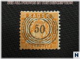 Baden #25, 1862 30kr Deep Orange Used Stamp with APS Certification