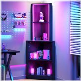 Illuminated Corner Display Shelf