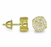 Gold Plated Cubic Zirconia Stud Earrings