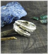 Silver Feather Wrap Ring