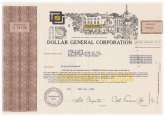 Kentucky Dollar General Stock Certificate