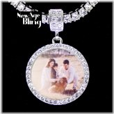 Customizable Photo CZ Pendant Necklace