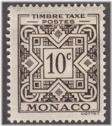 Monaco Ornamental Postage Due Stamp 1946