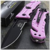 Pink Skull Tactical Folding Knife