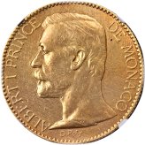 Monaco Gold 100 Franc - 1895 AU Details Obverse Repaired