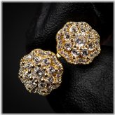 Golden Blossom Men's Stud Earrings