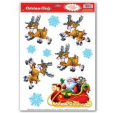 Santa's Sleigh Ride Window Clings