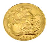 Australian Sovereign Gold Coin - 1920 Perth Mint UNC