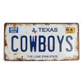 Lone Star License Plate Tin Sign