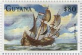 Guyana Dutch Fluyt Stamp 1998