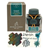 Emerald Sparkle Fountain Pen Ink - J. Herbin 1670 Anniversary Edition