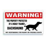 Alert Dachshund Decal