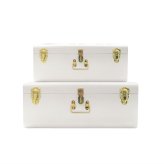 Heritage Storage Chests - Distinctive and Chic Home Organization Solution in White and Gold