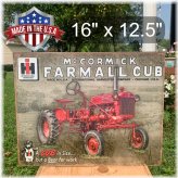 Cub Tractor Tin Metal Sign - Vintage McCormick Farmall Memorabilia