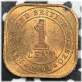 1961 Malaya & British Borneo 1 Cent High Grade Coin