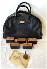 Antique Doctor's Travel Kit with Medical Supplies