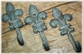 Fleur De Lis Cast Iron Hook Rack