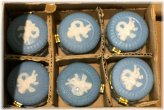 Blue Cupid Roses Glass Cameo Jewelry Box