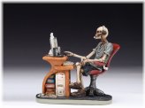 Desk-Sitting Skeleton Figurine