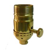 Brass Threaded Socket with On/Off Switch - TR-441