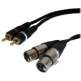 StereoLink Shielded Audio Patch Cable - Dual XLR to RCA