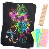 Rainbow Scratchboard Art Kit for Kids - Create Your Own DIY Masterpieces