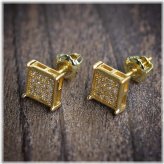 Square Gold Studs
