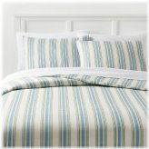 Ivory Stripe Duvet Cover Set