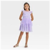 Lavender Dream Embroidered Sequin Dress