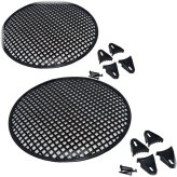 Metal Mesh Speaker Grills with Clips and Screws (Set of 2)