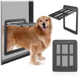 SecurePet Mesh Screen Door with Self-Closing Flaps and Lockable Gate