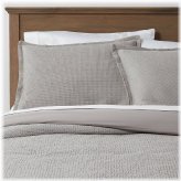 Washed Waffle Weave Gray Comforter & Sham Set