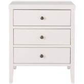Whitewood 3-Drawer Nightstand
