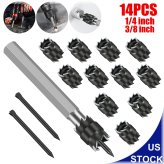 Precision Weld Removal Kit: 14 Double-Sided Rotary Spot Cutter Bits